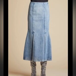 KHAITE the levain Denim Maxi Skirt medium like new